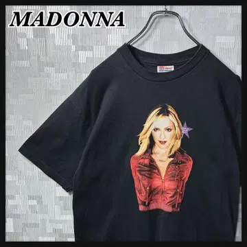 마돈나 밴드 티셔츠 반팔 MADONNA 블랙 검정 M 밴 티 구제 의류