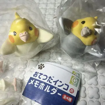 오테츠다 잉꼬 메모 홀더 오테츠다 잉꼬 오카메잉꼬 2개 세트 가챠