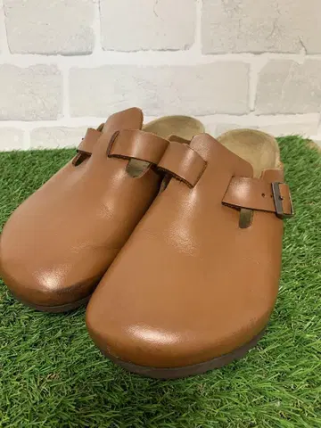 버켄스탁 보스턴 샌들 가죽 브라운 사이즈 39 25.0
