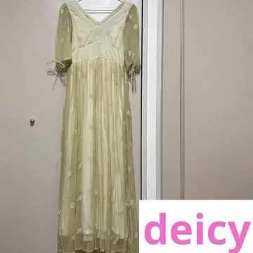 deicy 롱 드레스 사이즈 M 라이트 그린