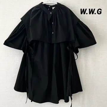 W.W.G 케이프가 있는 블라우스 블랙