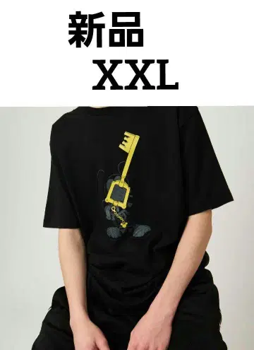 새상품 graniph 킹덤하츠 T셔츠 XXL 블랙 미키 그라니프