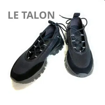 새상품급 LE TALON 레이스업 스니커즈 블랙 M