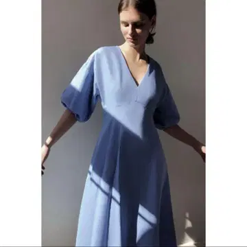 ZARA 러스틱풍 볼륨 원피스