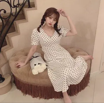물방울 패턴 2way 원피스 desir