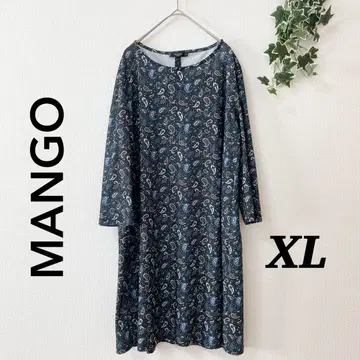 MANGO 7부 소매 페이즐리 올 패턴 튜닉 원피스 보헤미안