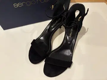 [ sergio rossi ] 새상품급 블랙 샌들 사이즈 35