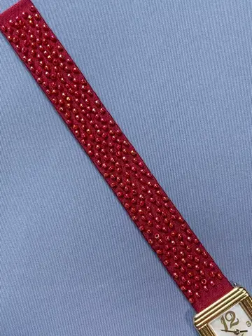 poiray 포아레 원피스 벨트 핫 핑크 비즈