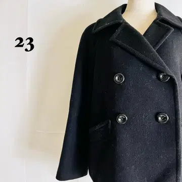 23구 온워드 카시야마 P 코트 피코트 자켓 사이즈 38 블랙