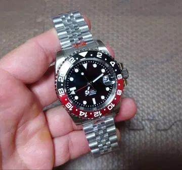 노 로고 오토매틱 GMT 손목시계 NH34 탑재 MOD