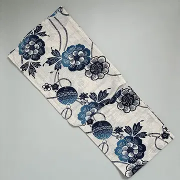 [생성리 마리와 꽃] 면 린넨 유카타 단품