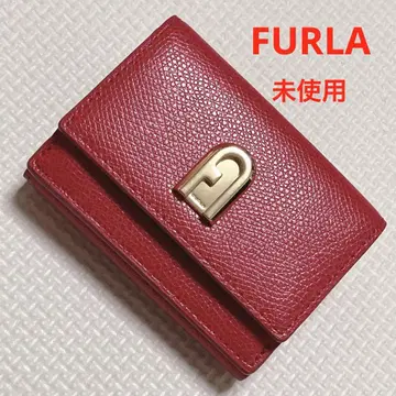 미사용 FURLA 훌라 가죽 3단 폴더형 지갑 로즈