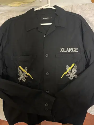 XLARGE 블랙 셔츠 RIDE THE LIGHTNING