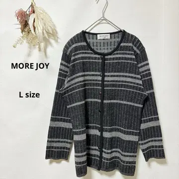 모어 조이 MORE JOY 가디건 긴팔 L 보더 블랙
