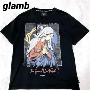레어 glamb 그램 마리아 아트 프린트 티셔츠 재판매 없음 블랙