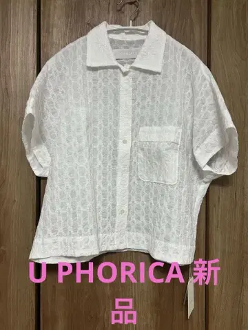 U PHORICA 코튼론 돌먼 반팔 셔츠