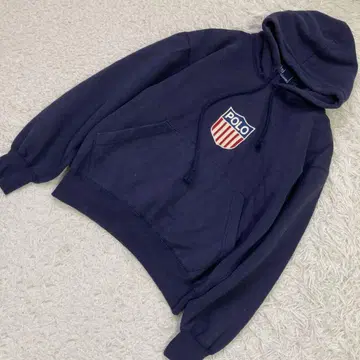 Ralph Lauren 후드티 풀오버 네이비 S 와펜 돌려입기