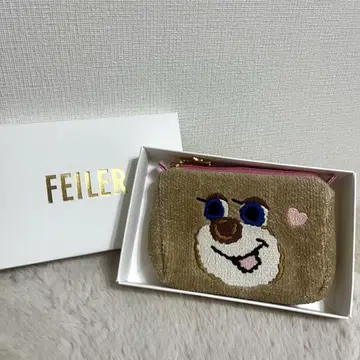 FEILER 도업 테디 걸 스퀘어형 파우치