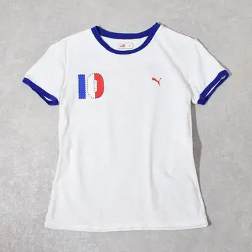 y2k PUMA 프랑스 국가대표 링거 티셔츠 치비 피치T 헤이세이 갸루