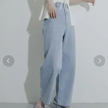 센스 오브 플레이스 큐빅 와이드 데님 라이트 블루 S 사이즈