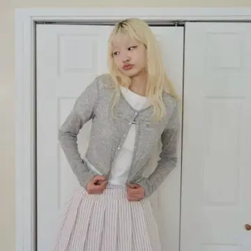 스미엔 롱 슬리브 시어 카디건