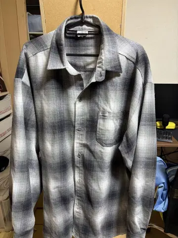 칼탑 플란넬 체크 긴팔 버튼 셔츠