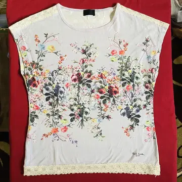 Paul Smith 폴스미스 꽃무늬 슬리브리스 상의 밑단 레이스 M