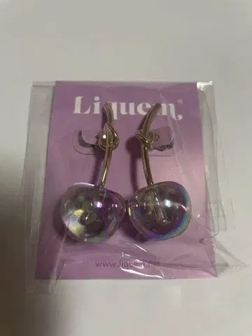 liquem 리큐엠 체리 귀걸이 샤봉 라벤더