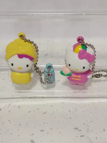 레어 헬로키티 목욕 후 키티, 중화 키티 키링 세트