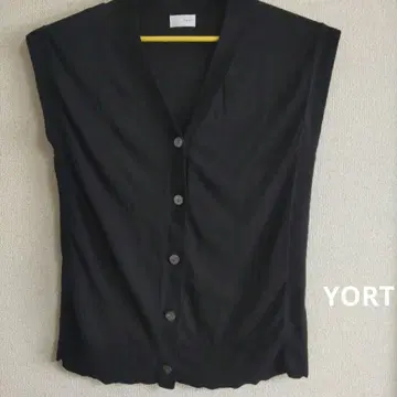 YORT 슬리브리스 니트 가디건