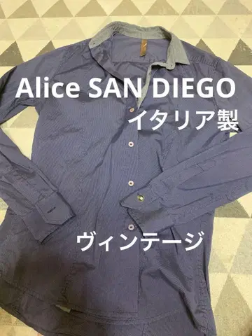 Alice San Diego 네이비 스트라이프 셔츠