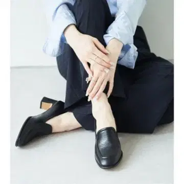 LE TALON 르탈론 가죽 로퍼 펌프스 힐 24cm 블랙