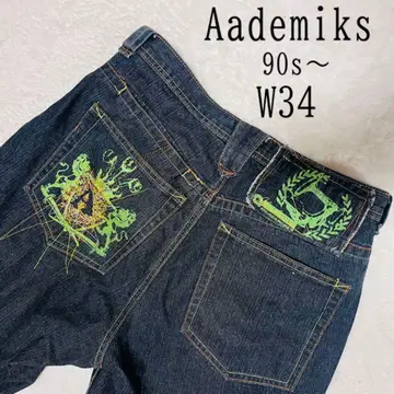 90년대~ Aademiks 아카데미쿠스 와이드 배기 데님 팬츠