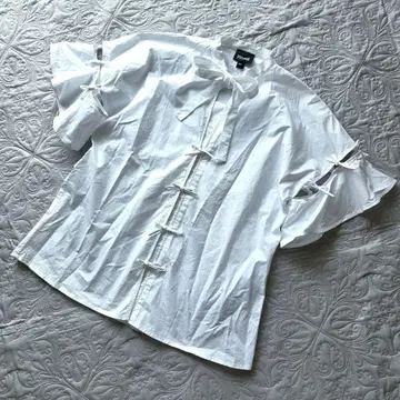Just cavalli 리본 셔츠 반팔 MADE IN ITALY 38