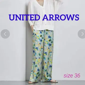 UNITED ARROWS 유나이티드 애로우즈 수채화풍 프린트 이지 팬츠