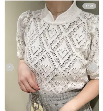 LILY BROWN 하트 모티브 니트 탑