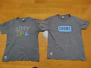 CHUMS 참스 그레이 티셔츠 L 2장 세트