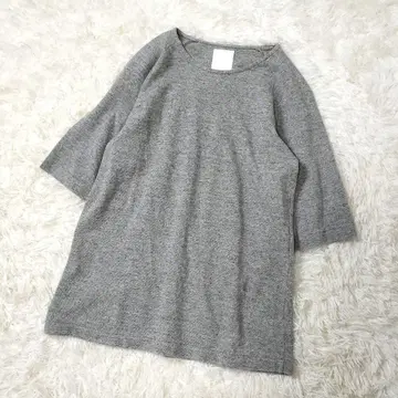 yohaku 특별히 빵집 티셔츠 린넨 린넨 일본제 그레이 2