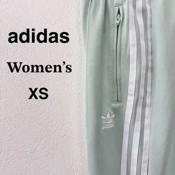 아디다스 오리지널 저지 팬츠 여성용 XS 라이트 그린 자수