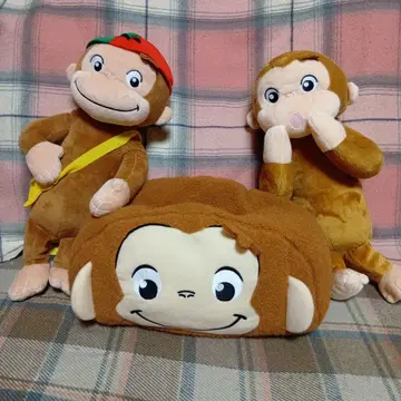오자루의 조지 봉제 인형 티슈 커버 3세트