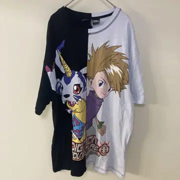 Bershka DIGIMON 디지몬 가브몬 이시다 야마토 티셔츠 L