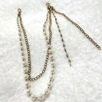 펄 목걸이 66cm 3~8mm 화이트 컨디션 최상