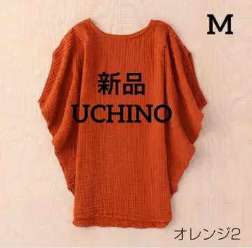 새상품 UCHINO 여성용 크레이프 거즈 돌먼 셔츠 M