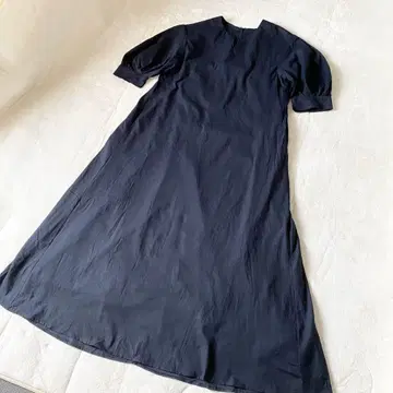 새상품 CLOCHE 크로셰 코튼 보일 원피스 퍼프 슬리브 키 넥