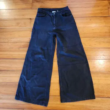 RAGGED Jeans 남성용 플레어 데님 블랙 얇은 소재 면 100%