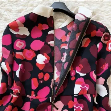 Kate spade 꽃무늬 긴팔 무릎 기장 원피스
