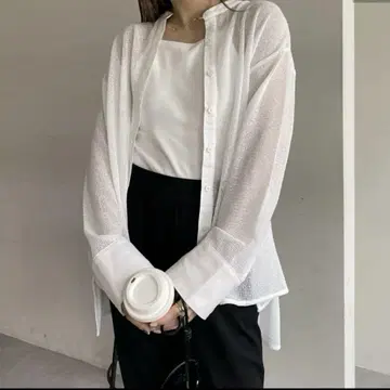 새상품급 CAPRICIEUX LE'MAGE 카프리슈 마쥬 메쉬 셔츠