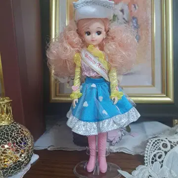 기념일 리카짱 인형 본체 핑크 머리