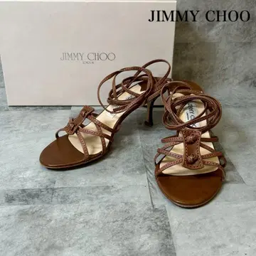 JIMMY CHOO 샌들 가죽 스티치 이탈리아제 36.5 RG92