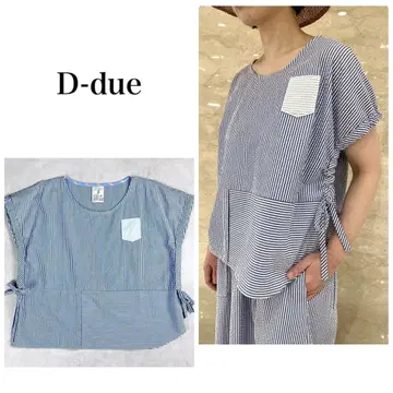 D-due 데두에 23ss 시어서커 스트라이프 코튼 블라우스 M